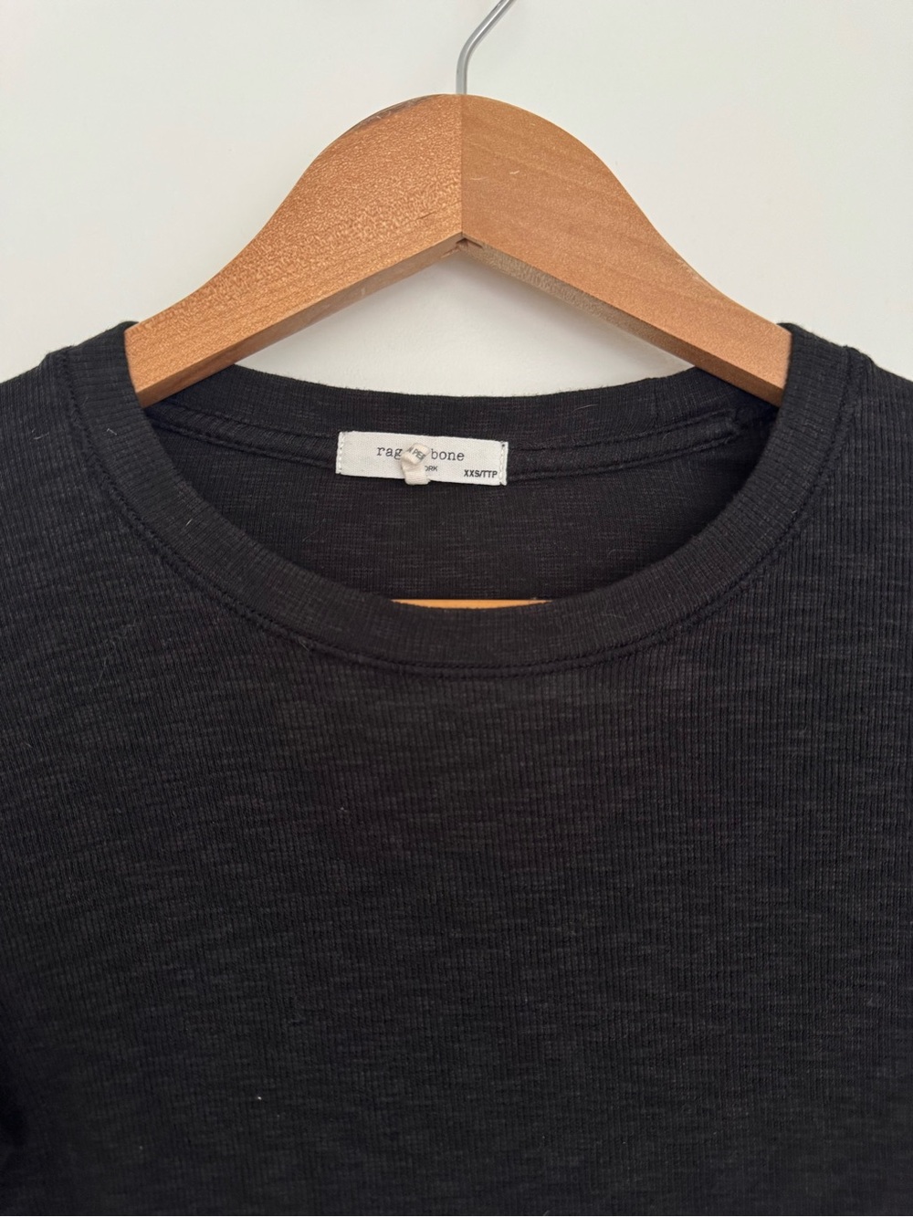 Rag & Bone Cropped L/S Ribbed Tee - Picture 5 of 5